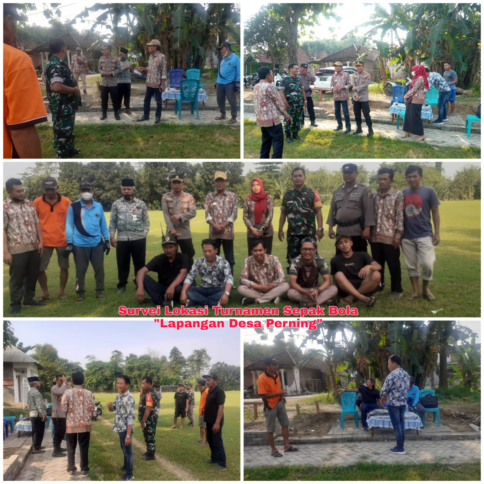 FORKOPIMCAM JETIS LAKUKAN SURVEY LOKASI TURNAMEN SEPAK BOLA DI LAPANGAN DESA PERNING