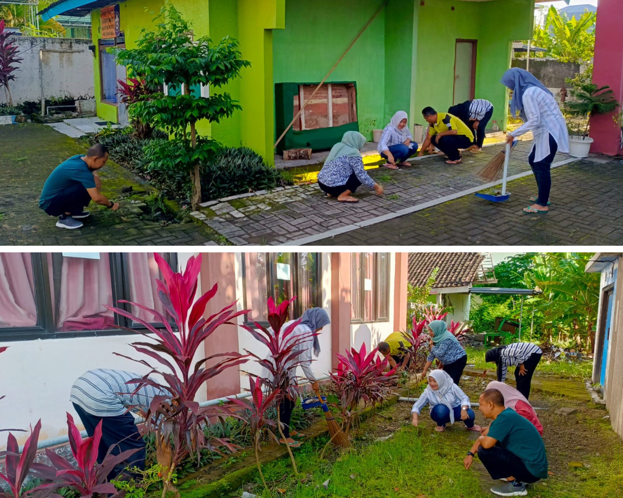 Kegiatan Bersih-Bersih Lingkungan Kantor Kecamatan Jetis