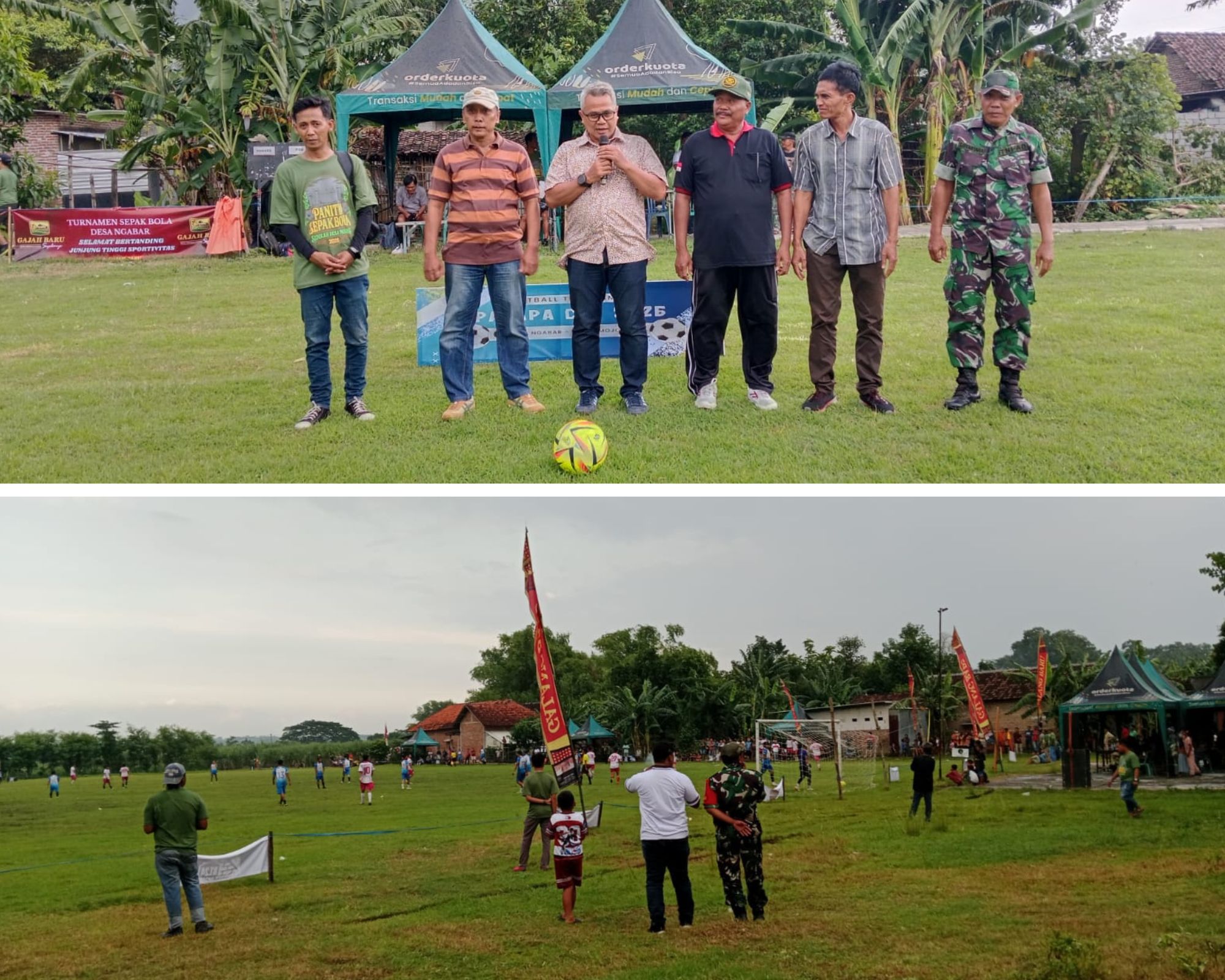Pembukaan Turnamen Sepak Bola Sedekah Desa Ngabar Berlangsung Meriah
