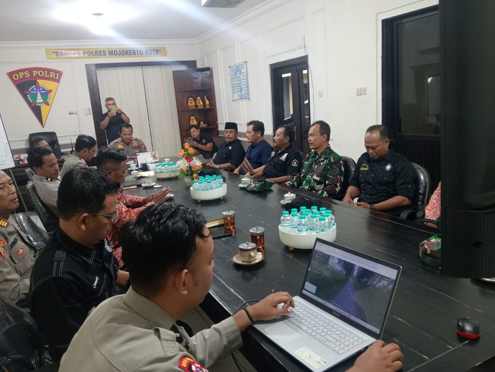 Rakor Persiapan Kenaikan Tingkat PSHT Cabang Mojokerto Kab/Kota Digelar di Polres Mojokerto Kota
