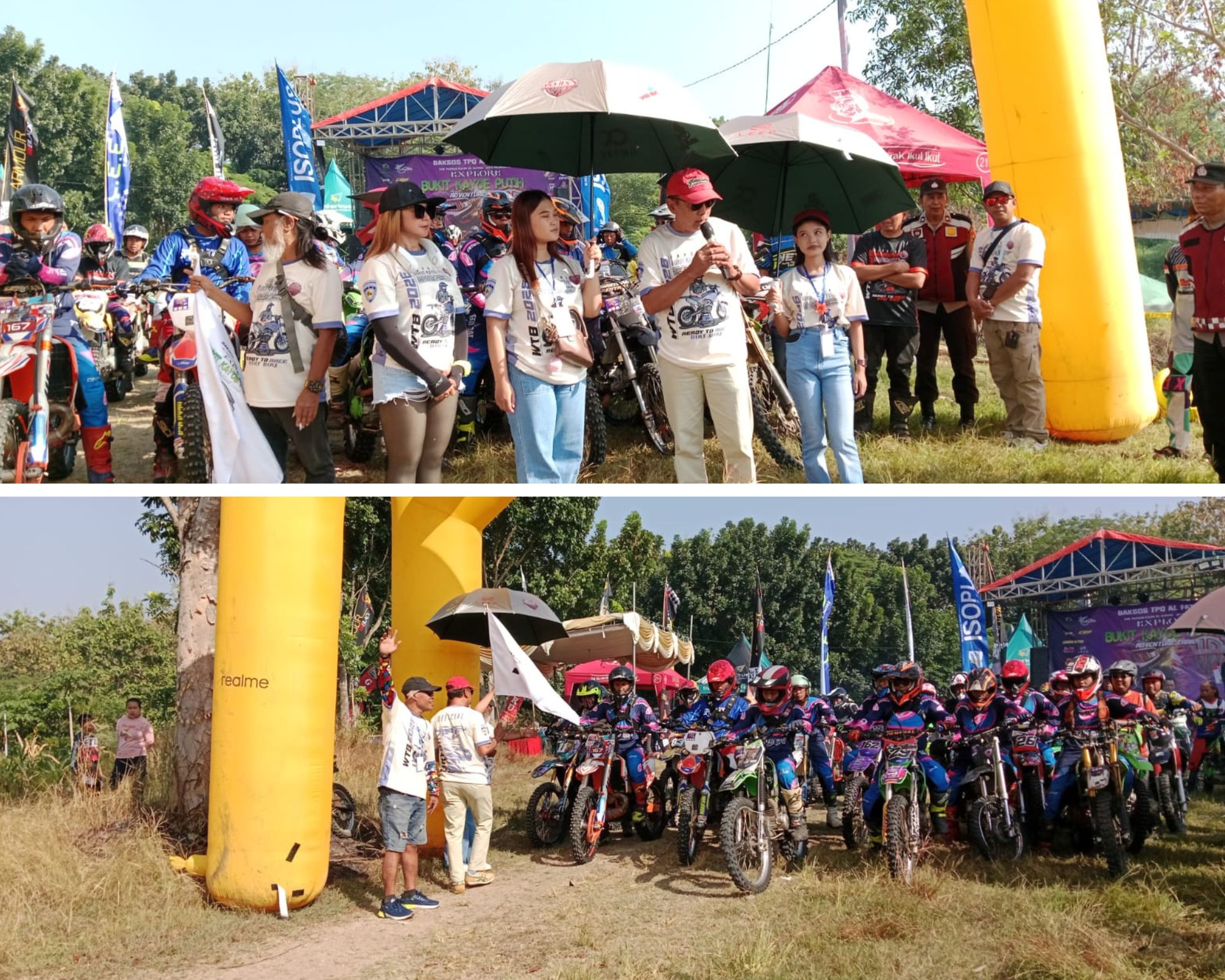 Ratusan Peserta Meriahkan Baksos Adventure Trail di Bukit Wisata Kayu Putih Desa Kupang