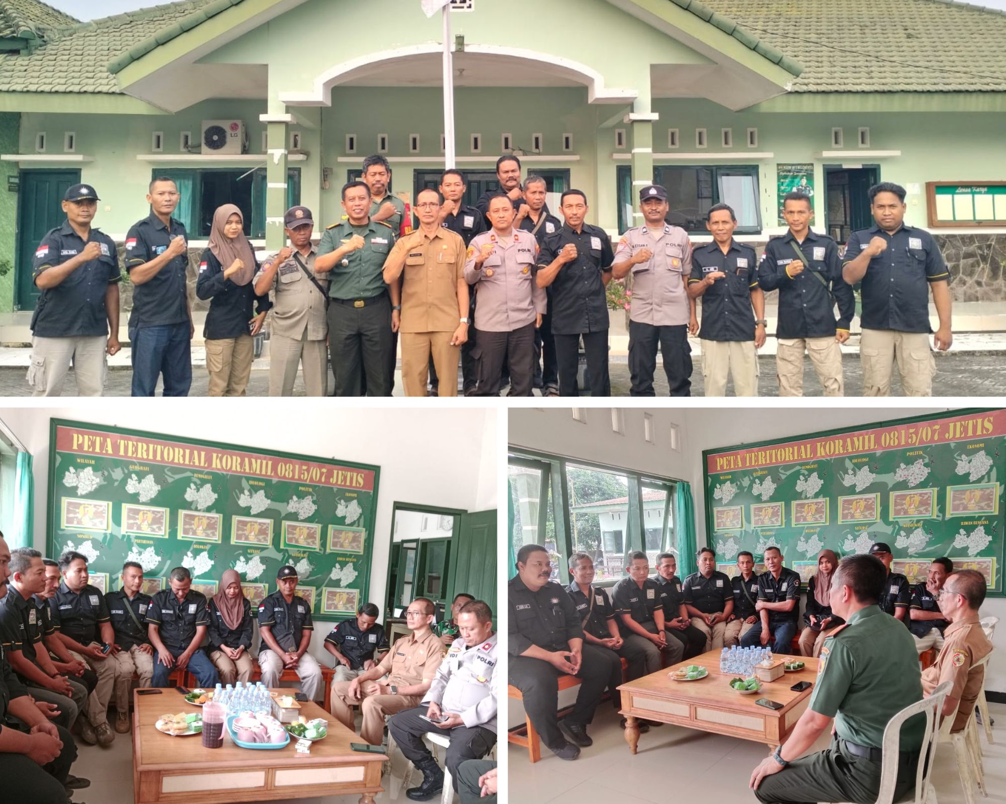 SILAHTURAHMI BERSAMA FORKOMPINCAM DENGAN PERGURUAN PENCAK SILAT ( PSHT) DI WILAYAH KECAMATAN JETIS